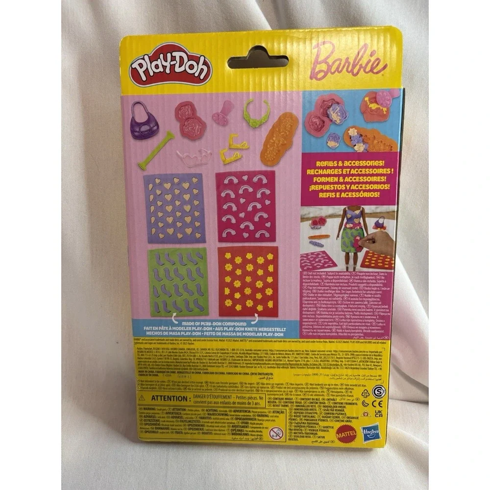 Play-Doh Barbie Flowers & Florals Pattern Sheets Modeling Clay Set